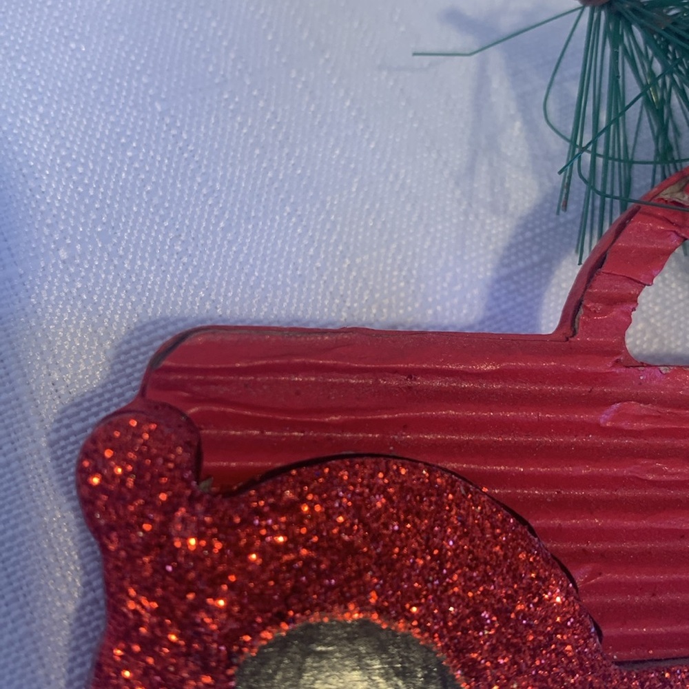 Sparkling Pickup Truck Christmas Tree Ornament Holiday Decor Decoration - Picture 3 of 6
